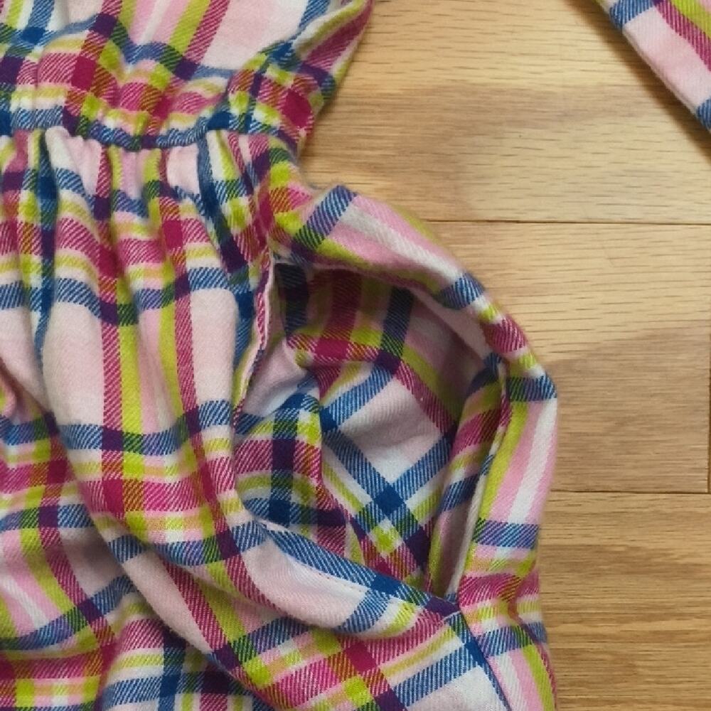 Lands' End Flannel Plaid Dress Girls Size XL 14/16 NWOT - Picture 5 of 6